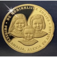 Nederland – Gouden Penning – Willem-Alexander & Máxima: De Koninklijke Zusjes | 4,75 gram