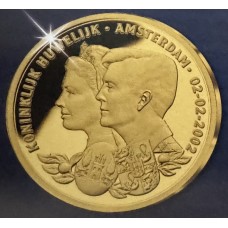 Nederland – Gouden Penning – Willem-Alexander & Máxima: Het Koninklijk Huwelijk | 4,75 gram