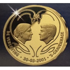 Nederland – Gouden Penning – Willem-Alexander & Máxima: De Verloving | 4,75 gram