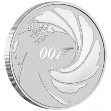 2020 James Bond 007 bullion - Tuvalu 1 dollar 1oz silver coin
